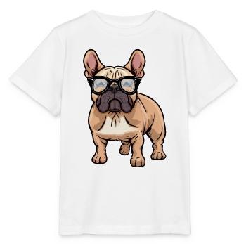 Frenchie the Nerd - Stanley/Stella MINI CREATOR Kids’ T-Shirt - white - Front - Maike (125cm)