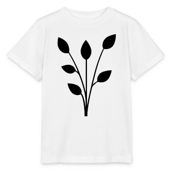 Fleur avec tige - T-shirt bio MINI CREATOR Stanley/Stella Enfant - blanc - Devant - Maike (125cm)