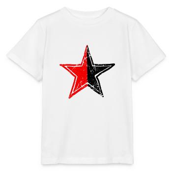 star red black drawn patina path turned - Stanley/Stella Kinder T-Shirt MINI CREATOR  - Weiß - Vorne - Maike (125cm)