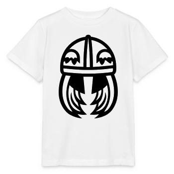 Wikingerhelm Krieger - Stanley/Stella Kinder T-Shirt MINI CREATOR  - Weiß - Vorne - Maike (125cm)
