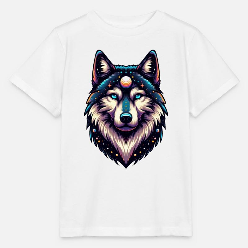 Spiritueller Wolf - Stanley/Stella Kinder T-Shirt MINI CREATOR  - Weiß