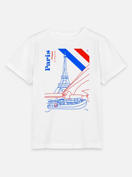 Paris und seine Eiserne Lady - Stanley/Stella Kinder T-Shirt MINI CREATOR - Weiß