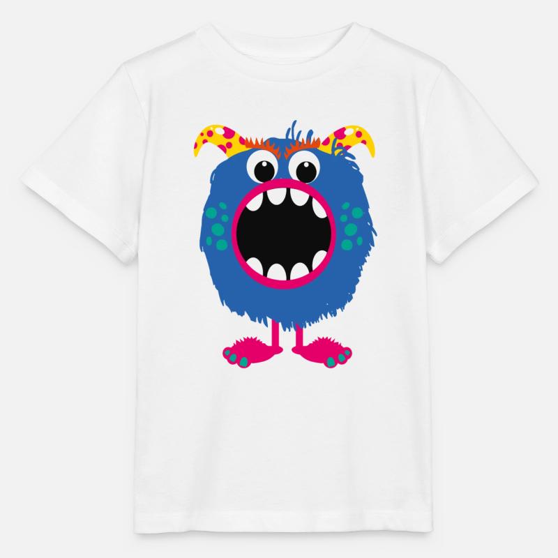Buchstaben Monster O - Stanley/Stella Kinder T-Shirt MINI CREATOR  - Weiß
