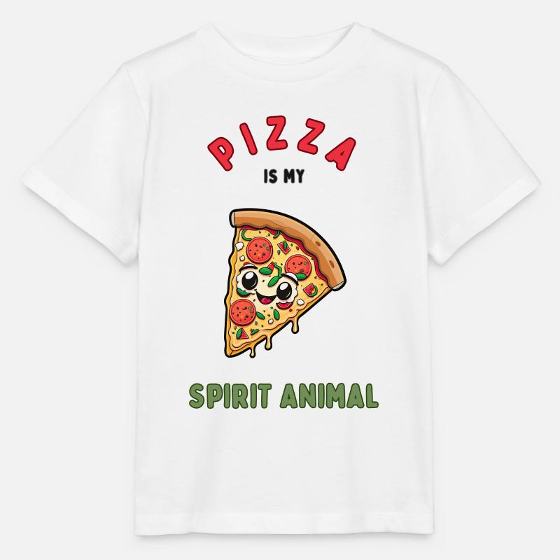 Pizza ist mein Geisttier - Stanley/Stella Kinder T-Shirt MINI CREATOR  - Weiß