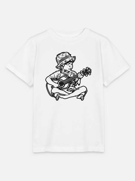 Ukulele Junge - Stanley/Stella Kinder T-Shirt MINI CREATOR - Weiß