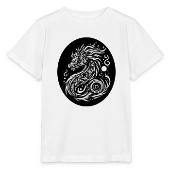 Tribal Dragon Black and White - Stanley/Stella MINI CREATOR Kids’ T-Shirt - white - Front - Maike (125cm)