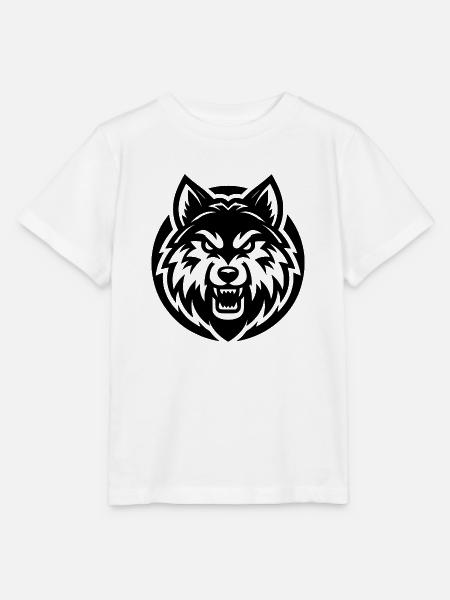 Angry Wolf Design - Stanley/Stella Kinder T-Shirt MINI CREATOR  - Weiß