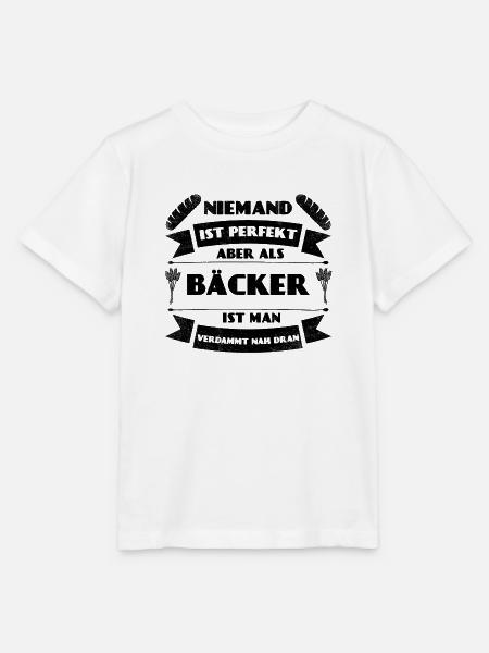 Perfekter Bäcker Bäckerei Brot Backen Gebäck - Stanley/Stella Kinder T-Shirt MINI CREATOR - Weiß