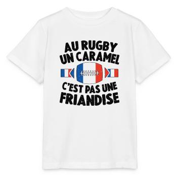 Au Rugby Un Caramel C'est Pas Une Friandise - T-shirt bio MINI CREATOR Stanley/Stella Enfant - blanc - Devant - Maike (125cm)