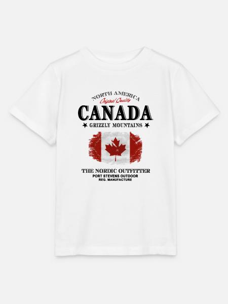 Kanada - Maple Leaf - Canada - Stanley/Stella Kinder T-Shirt MINI CREATOR  - Weiß
