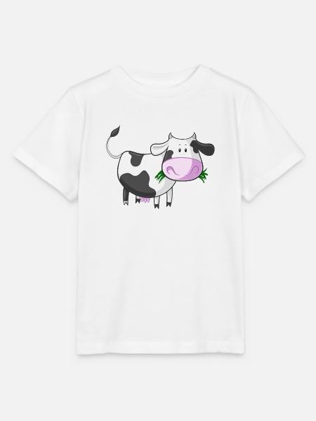Naschende Comic Kuh - Stanley/Stella Kinder T-Shirt MINI CREATOR - Weiß