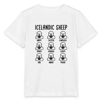 Icelandic sheep emotions Iceland sheep Iceland Iceland - Stanley/Stella MINI CREATOR Kids’ T-Shirt - white - Front - Maike (125cm)