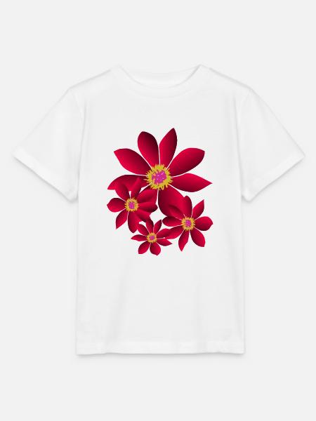 Blume, pink, Blüten, floral, Blumenwiese, blumig - Stanley/Stella Kinder T-Shirt MINI CREATOR  - Weiß