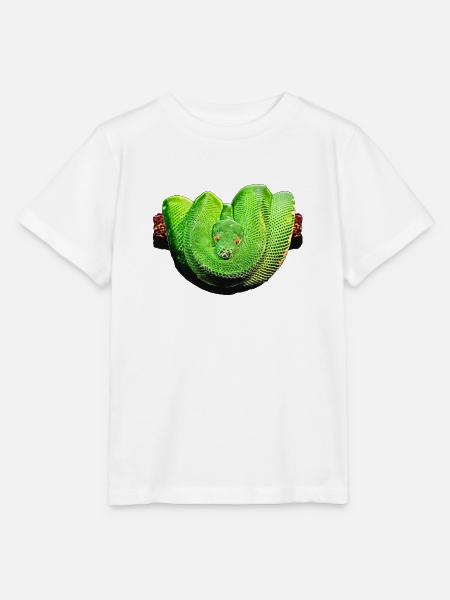 Schlange Fraktalisiert - Stanley/Stella Kinder T-Shirt MINI CREATOR - Weiß
