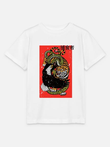 Tiger Snake Eagle - Stanley/Stella Kinder T-Shirt MINI CREATOR - Weiß