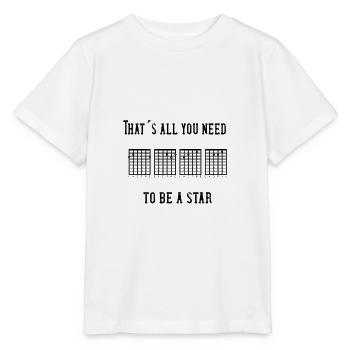 That´s all you need to be a star - Stanley/Stella Kinder T-Shirt MINI CREATOR  - Weiß - Vorne - Maike (125cm)