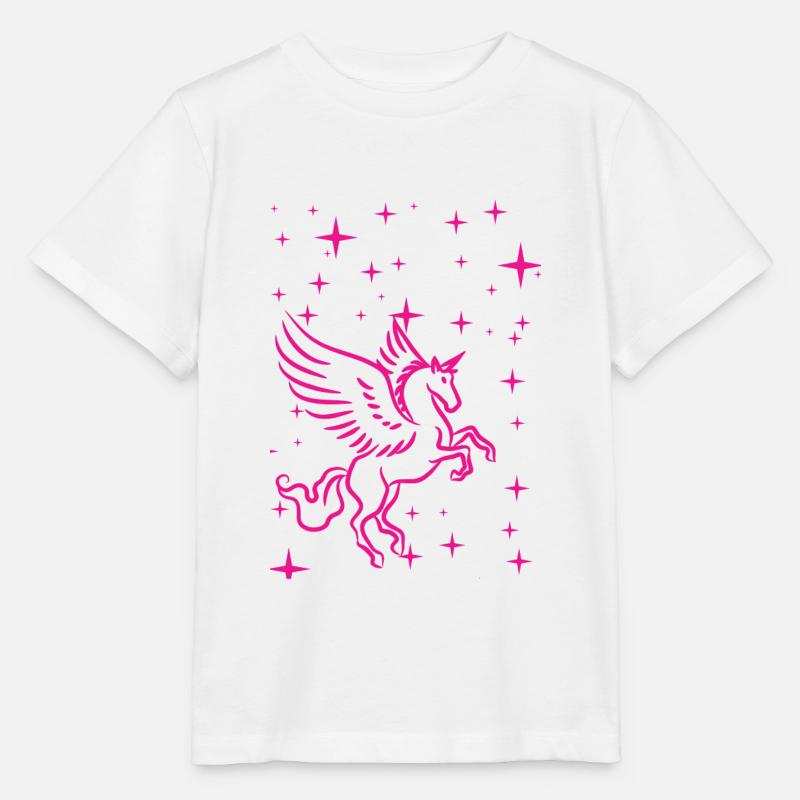 Pegasus in pink - Stanley/Stella Kinder T-Shirt MINI CREATOR  - Weiß