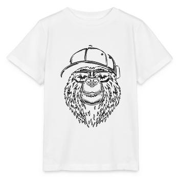 Grizzly Hipster Bär - Stanley/Stella Kinder T-Shirt MINI CREATOR  - Weiß - Vorne - Maike (125cm)
