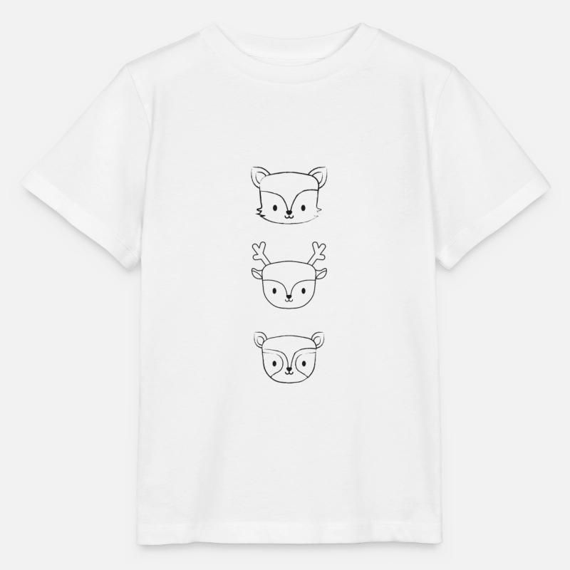 Waldtiere Tiere des Waldes - Stanley/Stella Kinder T-Shirt MINI CREATOR  - Weiß