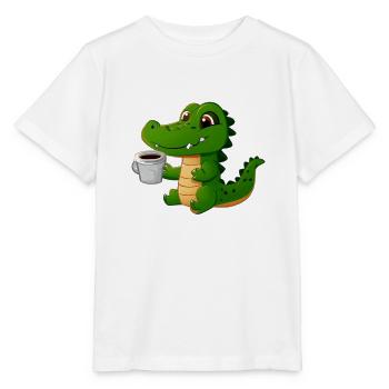 Kaffee Krokodil - Stanley/Stella Kinder T-Shirt MINI CREATOR  - Weiß - Vorne - Maike (125cm)