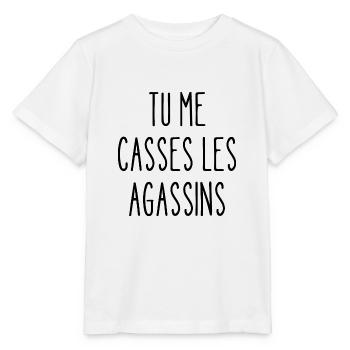 tu mes casses les agassins - T-shirt bio MINI CREATOR Stanley/Stella Enfant - blanc - Devant - Maike (125cm)