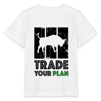 TRADE YOUR PLAN Bull Trader - T-shirt bio MINI CREATOR Stanley/Stella Enfant - blanc - Devant - Maike (125cm)