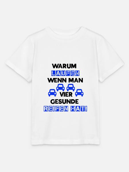 Auto Reifen schwarz blau - Stanley/Stella Kinder T-Shirt MINI CREATOR  - Weiß