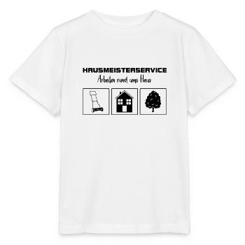 Service de conciergerie Travailler autour de la maison - T-shirt bio MINI CREATOR Stanley/Stella Enfant - blanc - Devant - Maike (125cm)