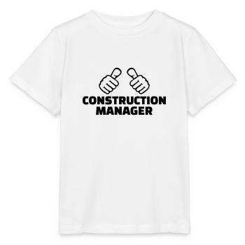 Construction manager - T-shirt bio MINI CREATOR Stanley/Stella Enfant - blanc - Devant - Maike (125cm)