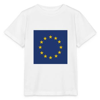 Cadeau du drapeau européen - Cadeau du drapeau de l’Union européenne - T-shirt bio MINI CREATOR Stanley/Stella Enfant - blanc - Devant - Maike (125cm)
