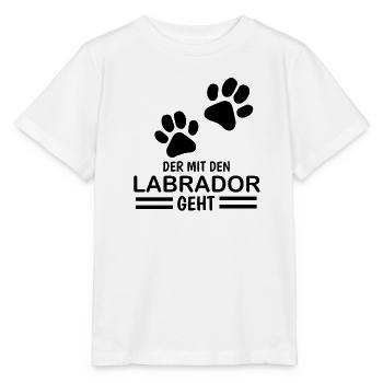 Herrchen Labrador der mit dem Labrador geht - Stanley/Stella Kinder T-Shirt MINI CREATOR  - Weiß - Vorne - Maike (125cm)