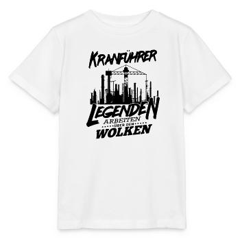 Kranführer Sprüche Legenden arbeiten über den - Stanley/Stella Kinder T-Shirt MINI CREATOR  - Weiß - Vorne - Maike (125cm)