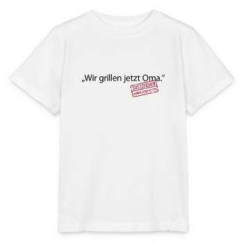 Nous grillons maintenant grand-mère ponctuation virgule vie grand-mère - T-shirt bio MINI CREATOR Stanley/Stella Enfant - blanc - Devant - Maike (125cm)