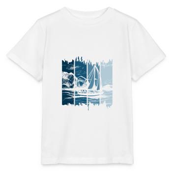 Segeln auf Farbe - Stanley/Stella Kinder T-Shirt MINI CREATOR  - Weiß - Vorne - Maike (125cm)