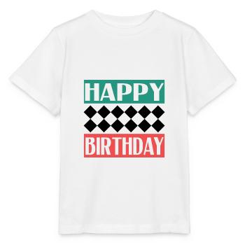 BIRTHDAY. HAPPY BIRTHDAY. HAPPY BIRTHDAY. - Stanley/Stella MINI CREATOR Kids’ T-Shirt - white - Front - Maike (125cm)