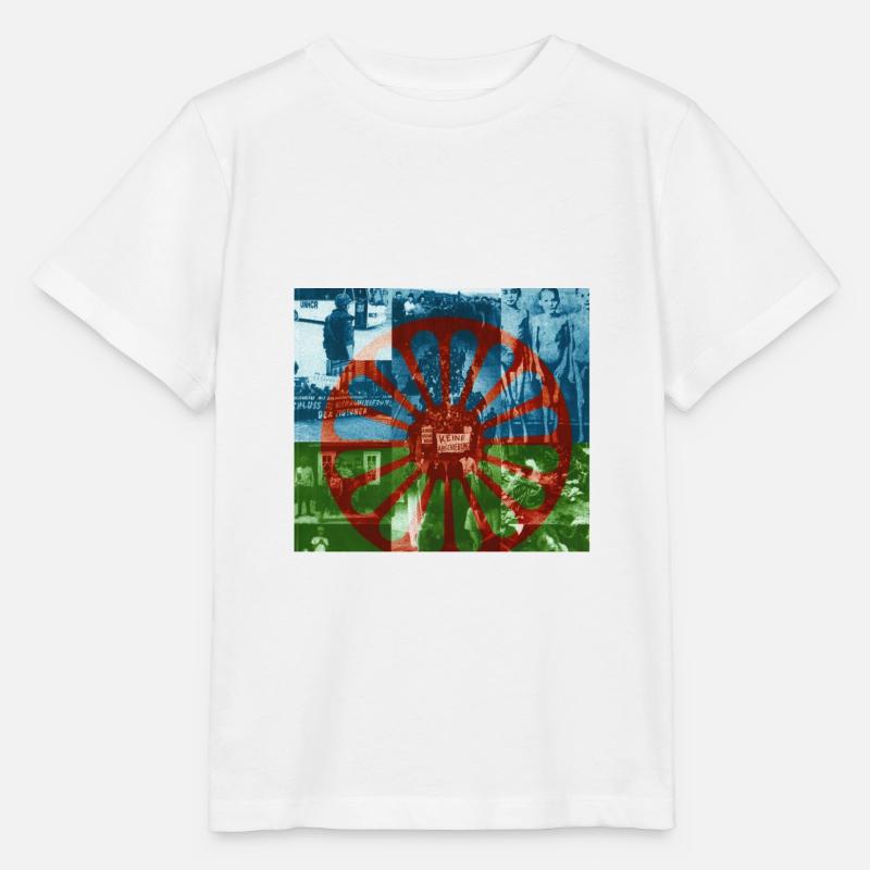 Art du drapeau de la nation rom - T-shirt bio MINI CREATOR Stanley/Stella Enfant - blanc