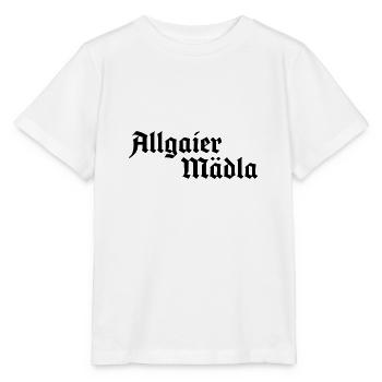 Allgaier Mädla - Allgäu Design für Frauen - Stanley/Stella Kinder T-Shirt MINI CREATOR  - Weiß - Vorne - Maike (125cm)