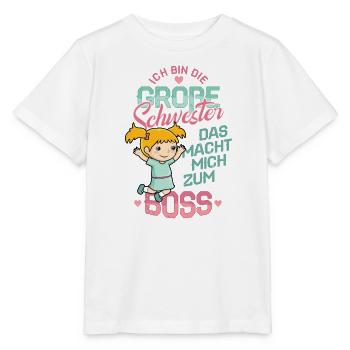 Große Schwester Spruch Schwangerschaft Mädchen - Stanley/Stella Kinder T-Shirt MINI CREATOR  - Weiß - Vorne - Maike (125cm)