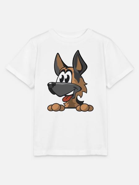Cartoon Schäferhund - Stanley/Stella Kinder T-Shirt MINI CREATOR - Weiß