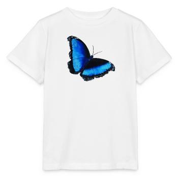 blauer Schmetterling blue butterfly Symbol - Stanley/Stella Kinder T-Shirt MINI CREATOR  - Weiß - Vorne - Maike (125cm)