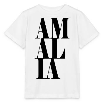 Amalia Name Vorname Moderne Schrift Wort Art - Stanley/Stella Kinder T-Shirt MINI CREATOR  - Weiß - Vorne - Maike (125cm)