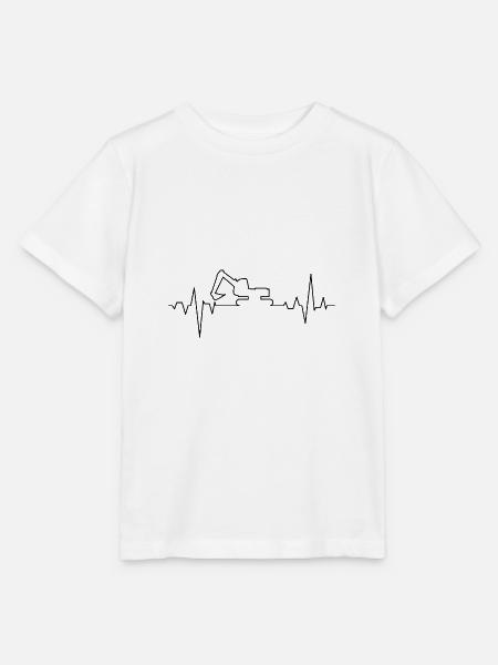 Bagger Pulse Geschenk Baggerfahrer Baustelle - Stanley/Stella Kinder T-Shirt MINI CREATOR - Weiß