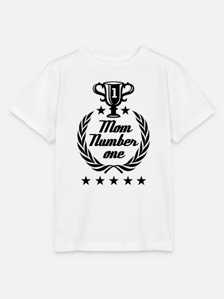 Mom number one - Stanley/Stella Kinder T-Shirt MINI CREATOR  - Weiß