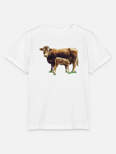 kuh mit kalb - Stanley/Stella Kinder T-Shirt MINI CREATOR - Weiß