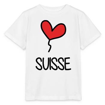 SCHWEIZ. LAND. GENF. HUMOR. FLAGGE - Stanley/Stella Kinder T-Shirt MINI CREATOR  - Weiß - Vorne - Maike (125cm)