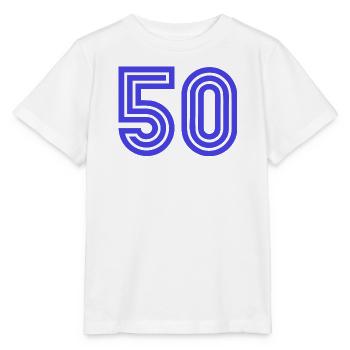 50. 50 ANS. 50e ANNIVERSAIRE. ANNIVERSAIRE 50 ANS. - T-shirt bio MINI CREATOR Stanley/Stella Enfant - blanc - Devant - Maike (125cm)