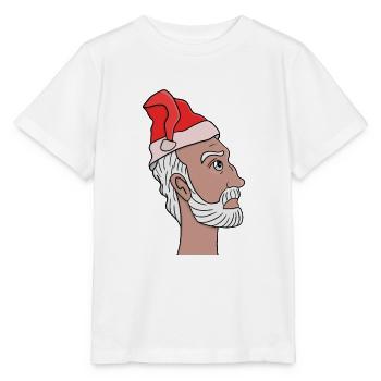 Der Weihnachtsmann schaut nach oben - Stanley/Stella Kinder T-Shirt MINI CREATOR  - Weiß - Vorne - Maike (125cm)