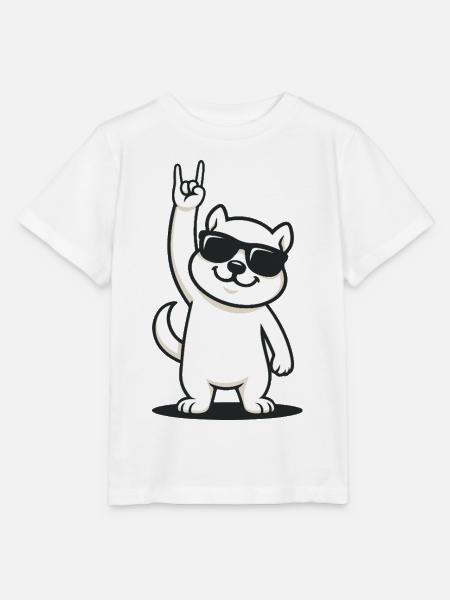 Rockin' Squirrel - Stanley/Stella Kinder T-Shirt MINI CREATOR  - Weiß