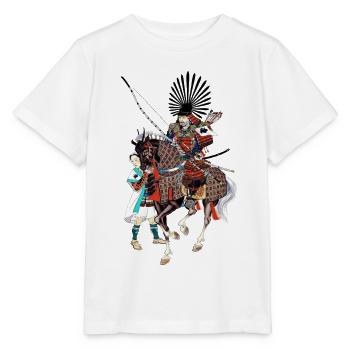 Toyotomi Hideyoshi à cheval - T-shirt bio MINI CREATOR Stanley/Stella Enfant - blanc - Devant - Maike (125cm)