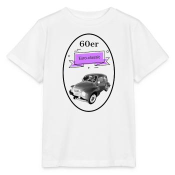 Vintage Euro-klassischer Automobildesign - Stanley/Stella Kinder T-Shirt MINI CREATOR  - Weiß - Vorne - Maike (125cm)